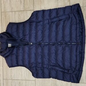 32 Degrees Heat Navy Blue Puffer Vest Women's XL Extra Large Zip Front